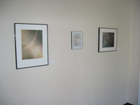 photopaintings and Artist Statement on the wall